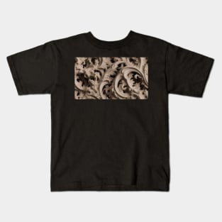 Seamless Leaf Relief Carving III Kids T-Shirt